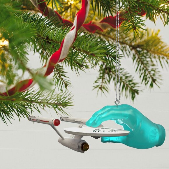 New! Star Trek Hand of Apollo Hallmark Keepsake Ornament Starship USS Enterprise - Picture 5 of 5